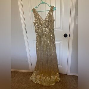 Gold sequins dress - size 10